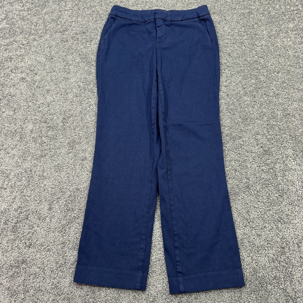 NYDJ Pants Womens 00 Blue Cropped Chino LiftxTuck Stretch Preppy City Casual